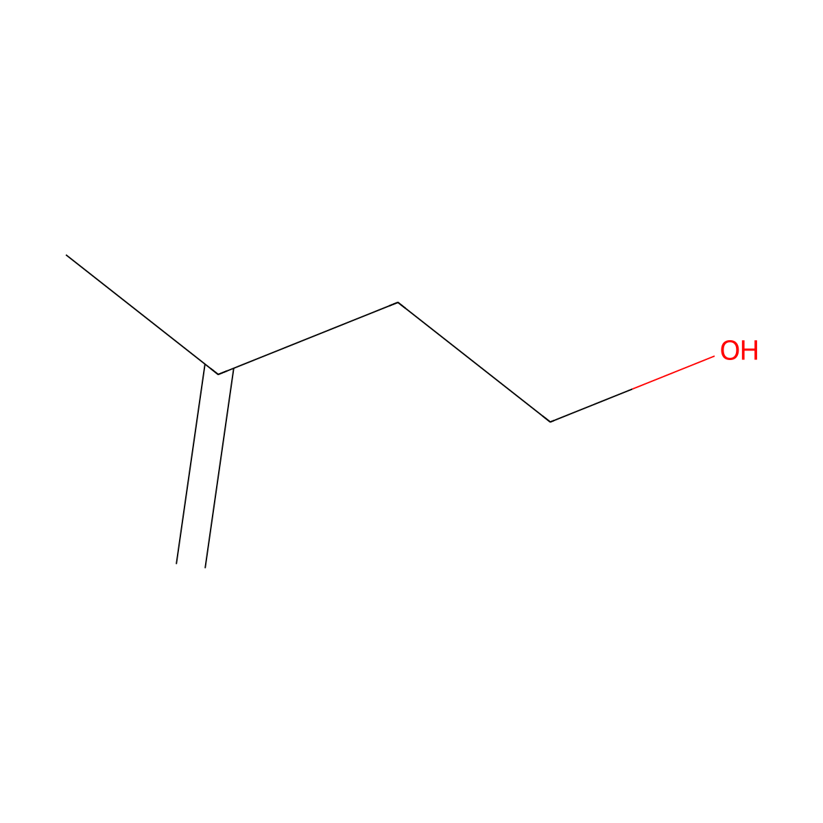3-Methyl-3-buten-1-ol molecular structure, CAS 763-32-6