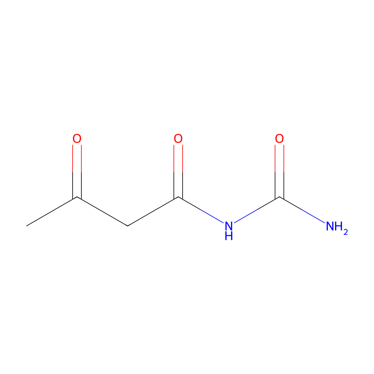 N-(Aminocarbonyl)-3-oxobutyramide molecular structure, CAS 763-57-5