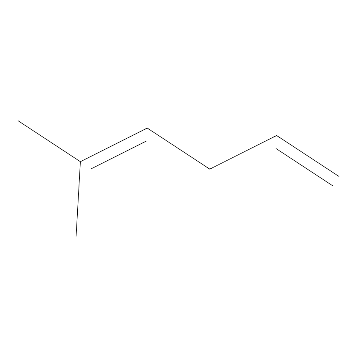 1,4-Hexadiene, 5-methyl- molecular structure, CAS 763-88-2
