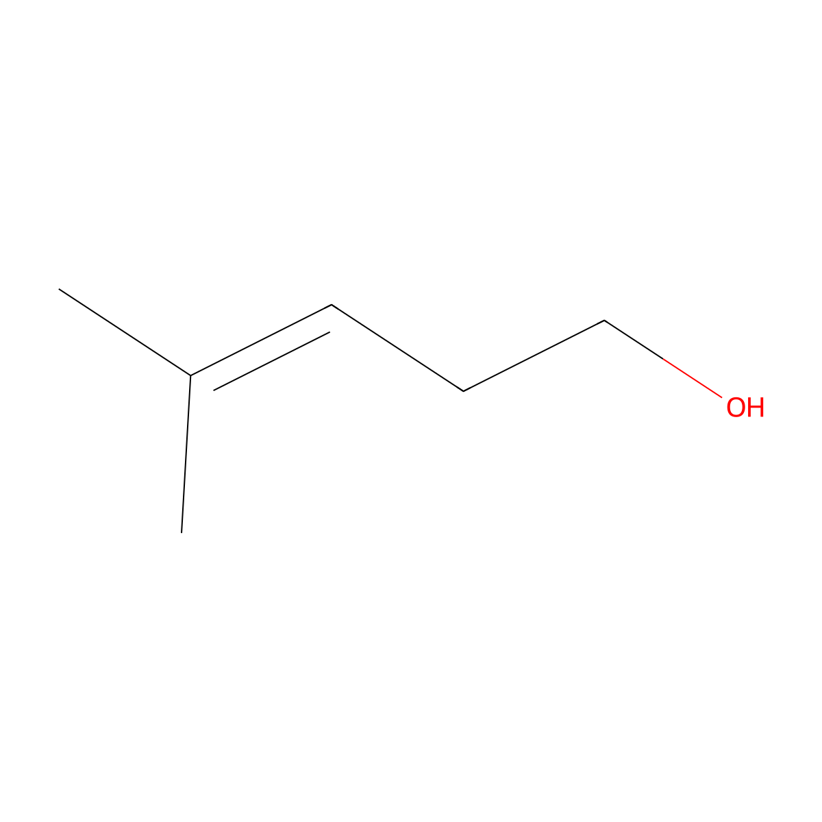 4-Methylpent-3-en-1-ol molecular structure, CAS 763-89-3
