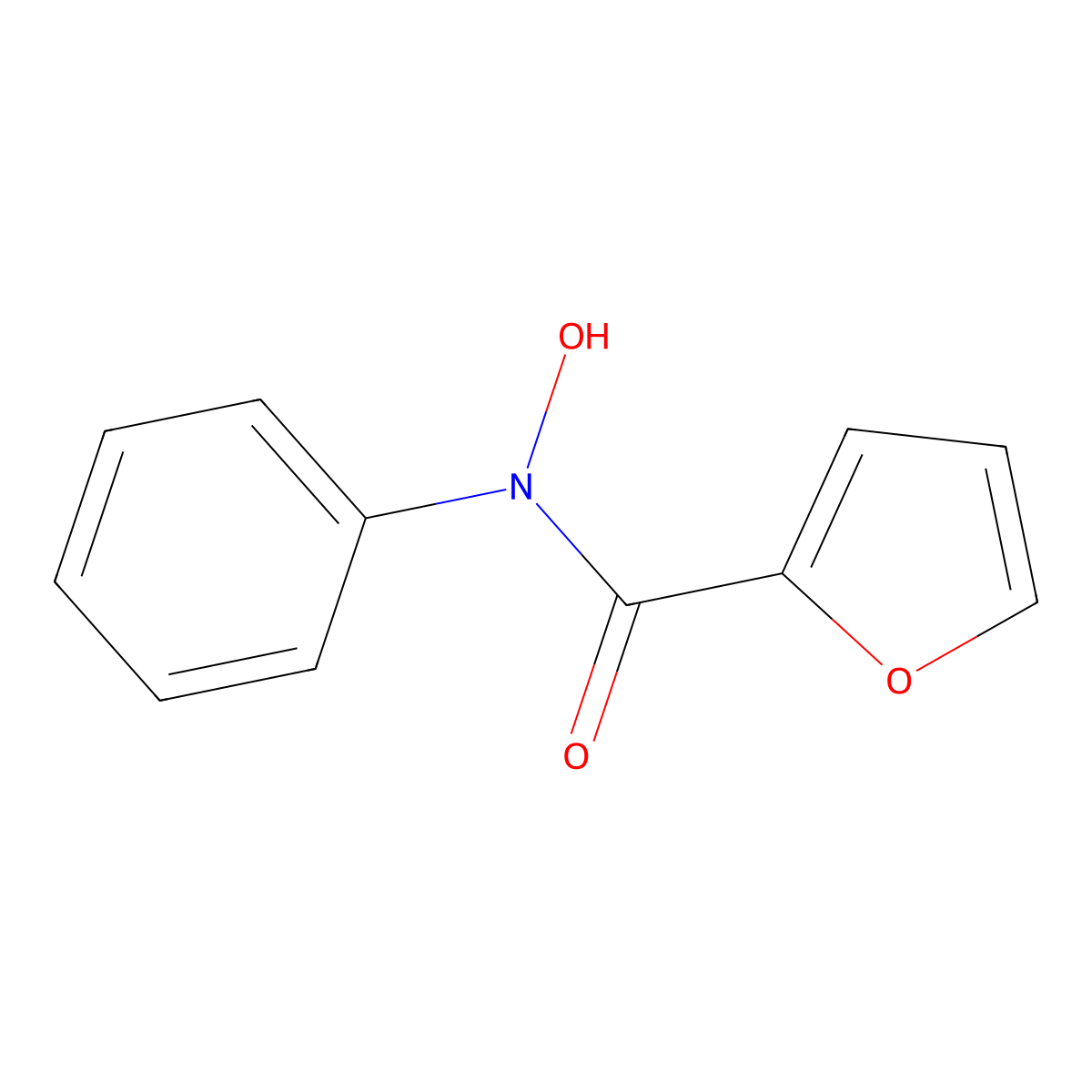 N-hydroxy-N-phenylfuran-2-carboxamide molecular structure, CAS 7630-14-0