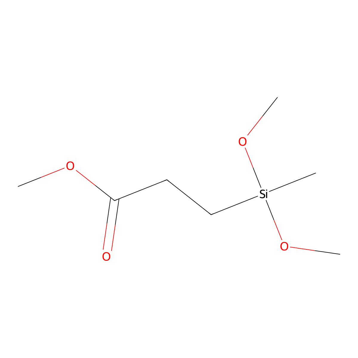 2-Carbomethoxyethyldimethoxymethylsilane molecular structure, CAS 76301-03-6