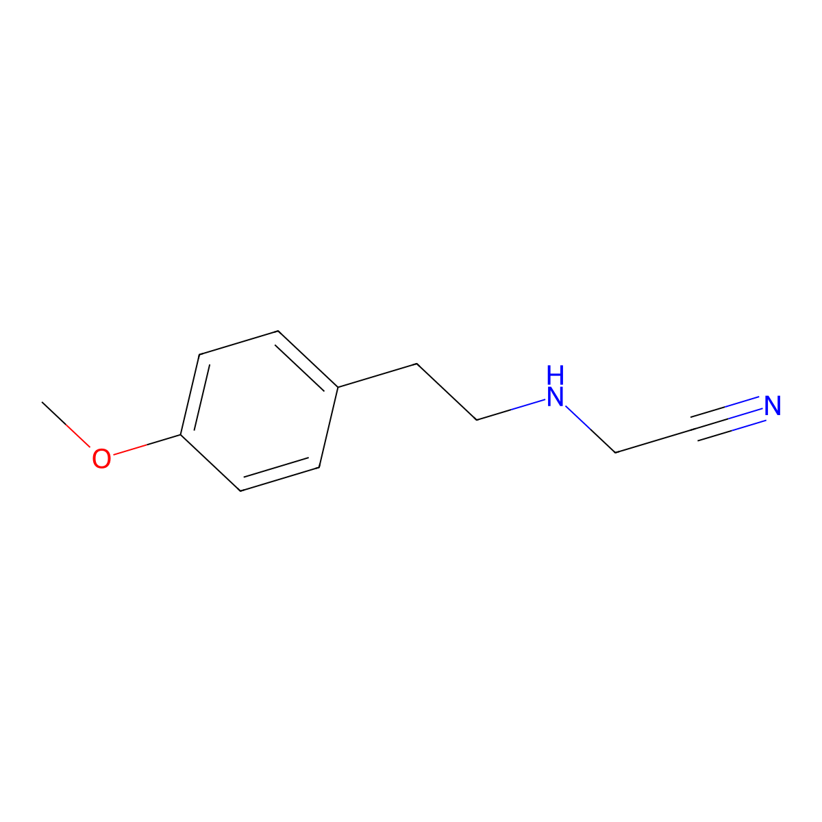 2-[2-(4-Methoxyphenyl)ethylamino]acetonitrile molecular structure, CAS 763022-04-4