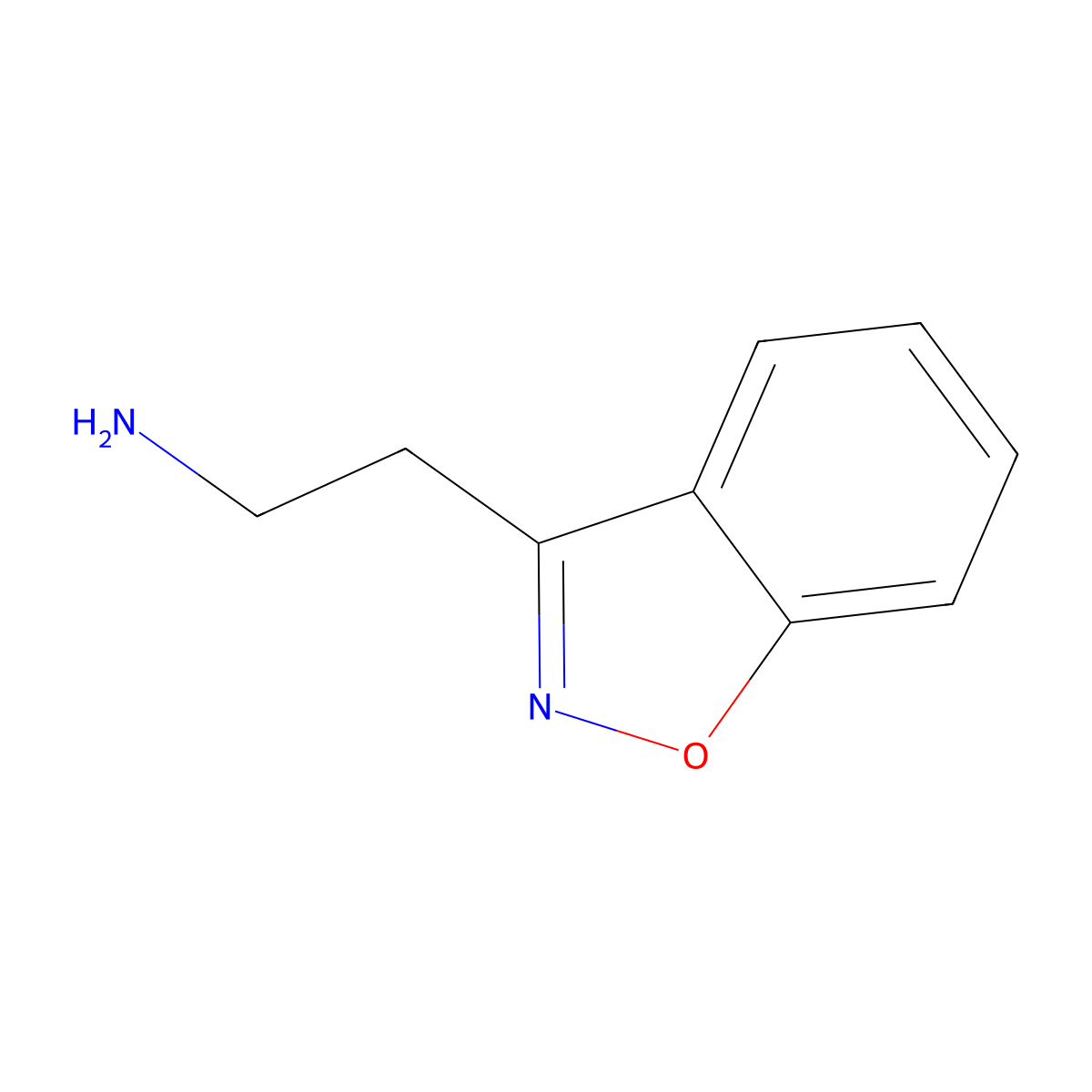 1,2-Benzisoxazole-3-ethanamine molecular structure, CAS 763026-39-7