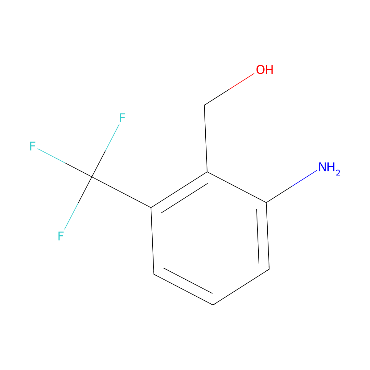 (2-Amino-6-(trifluoromethyl)phenyl)methanol molecular structure, CAS 763027-00-5