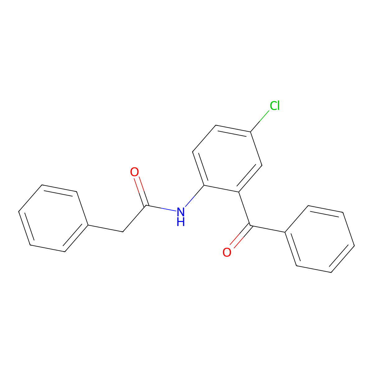N-(2-benzoyl-4-chlorophenyl)-2-phenylacetamide molecular structure, CAS 76303-78-1