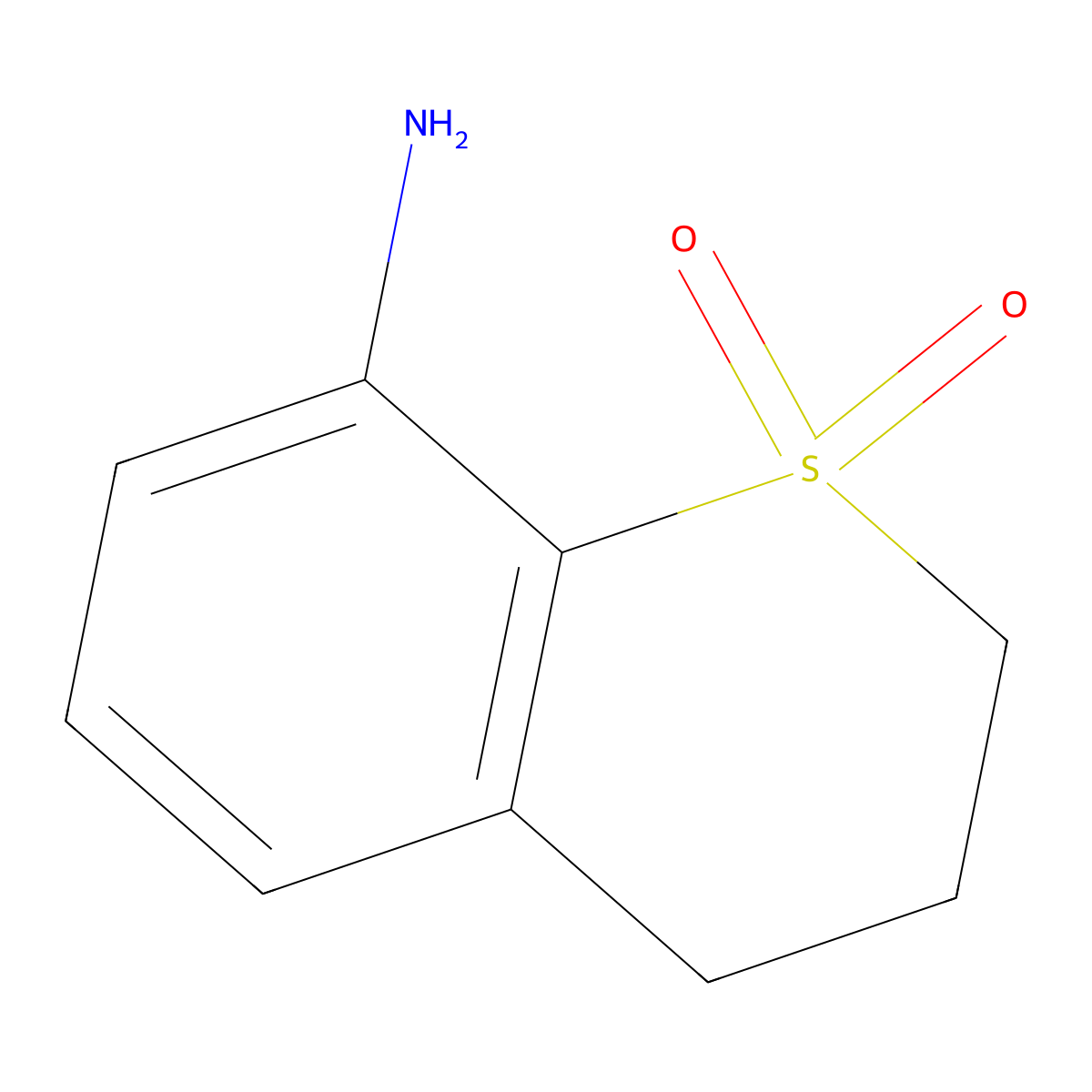 8-amino-3,4-dihydro-2H-1lambda6-benzothiopyran-1,1-dione molecular structure, CAS 763038-78-4