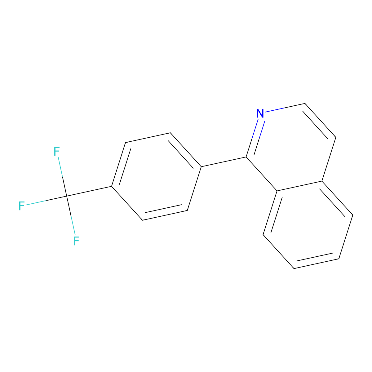 1-(4-Trifluoromethylphenyl)isoquinoline molecular structure, CAS 76304-18-2