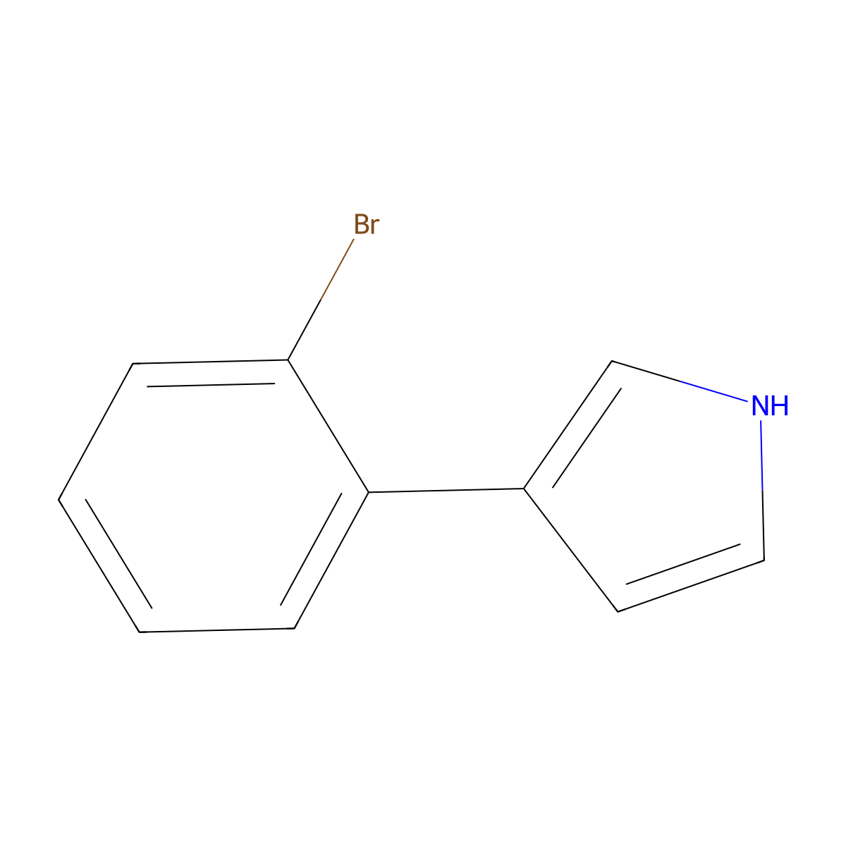 3-(2-bromophenyl)-1H-pyrrole molecular structure, CAS 76304-46-6