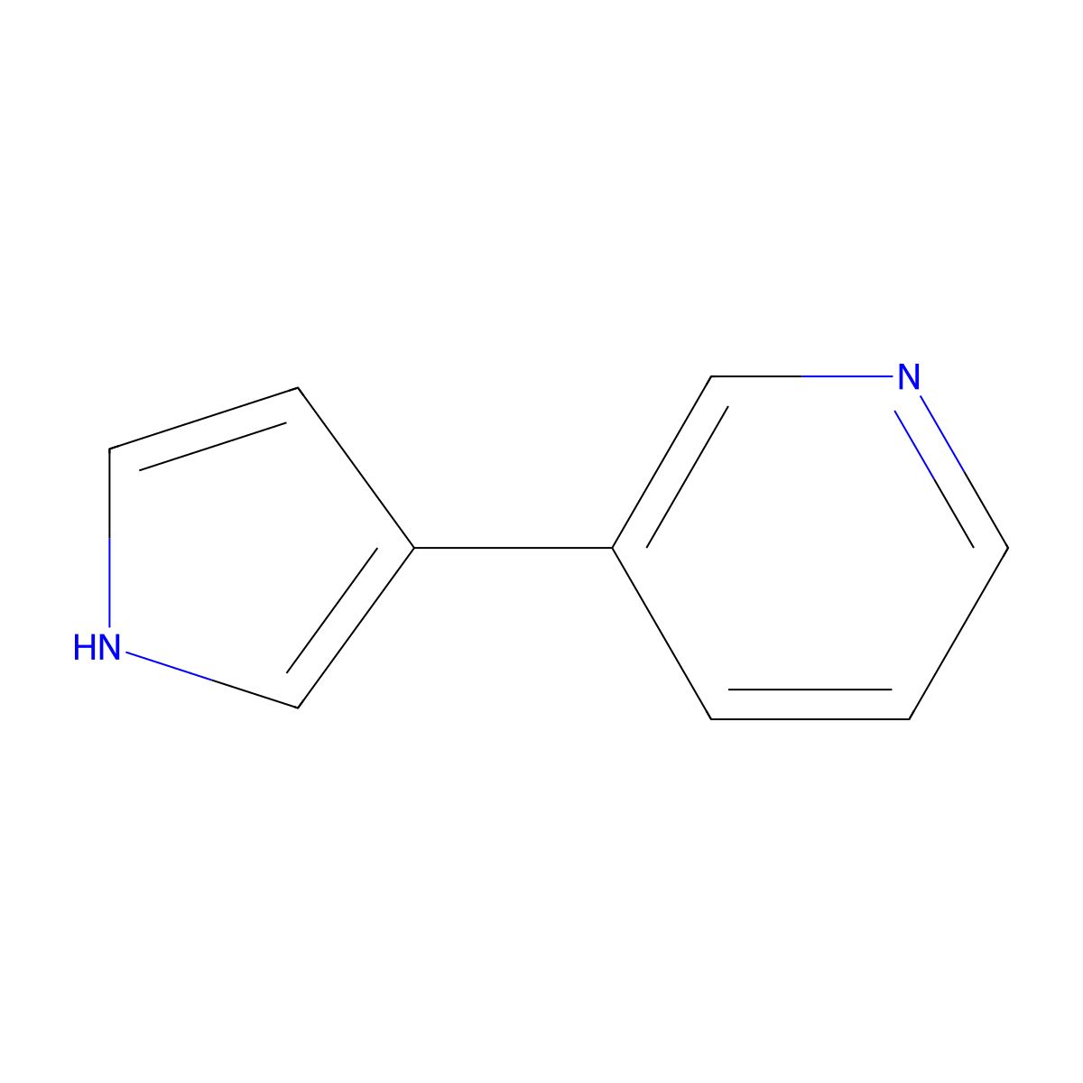 3-(1H-pyrrol-3-yl)pyridine molecular structure, CAS 76304-55-7