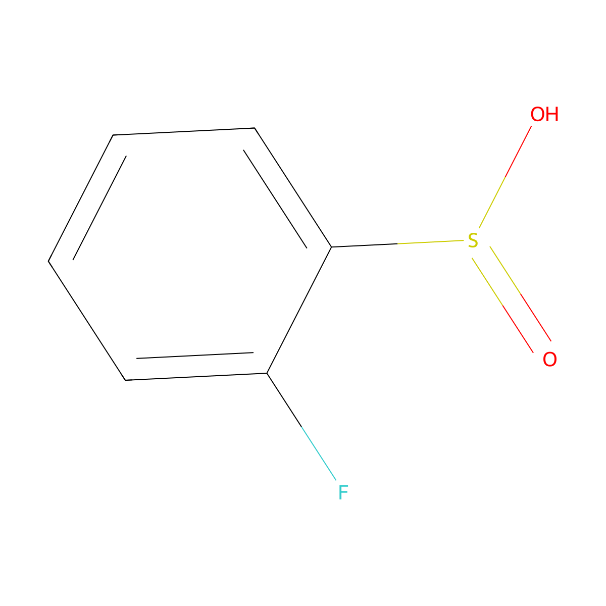2-Fluorobenzene-1-sulfinic acid molecular structure, CAS 763049-18-9