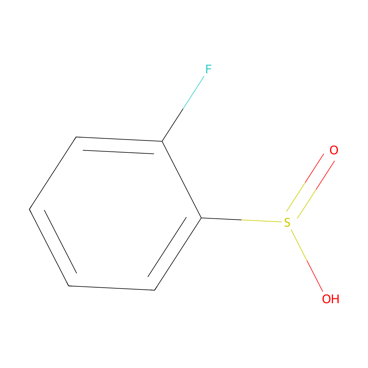 2-Fluorobenzene-1-sulfinic acid molecular structure, CAS 763049-18-9