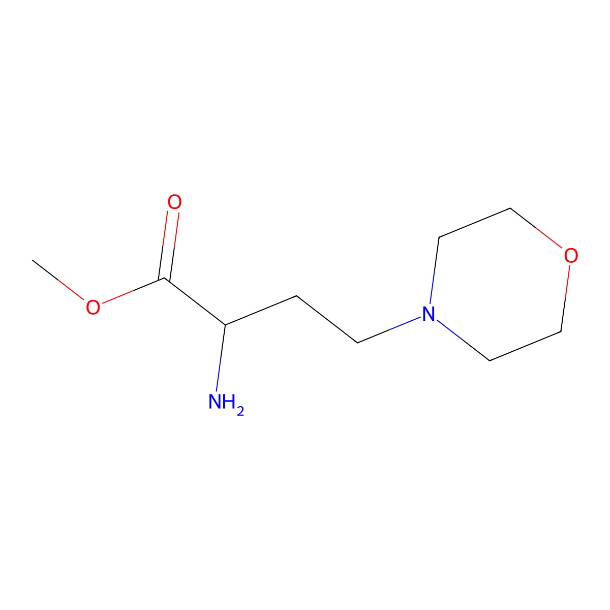 Methyl 2-amino-4-(morpholin-4-yl)butanoate molecular structure, CAS 763058-36-2