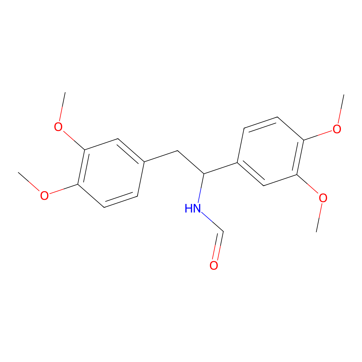 1,2-Bis(3,4-dimethoxyphenyl)ethylformamide molecular structure, CAS 76306-70-2