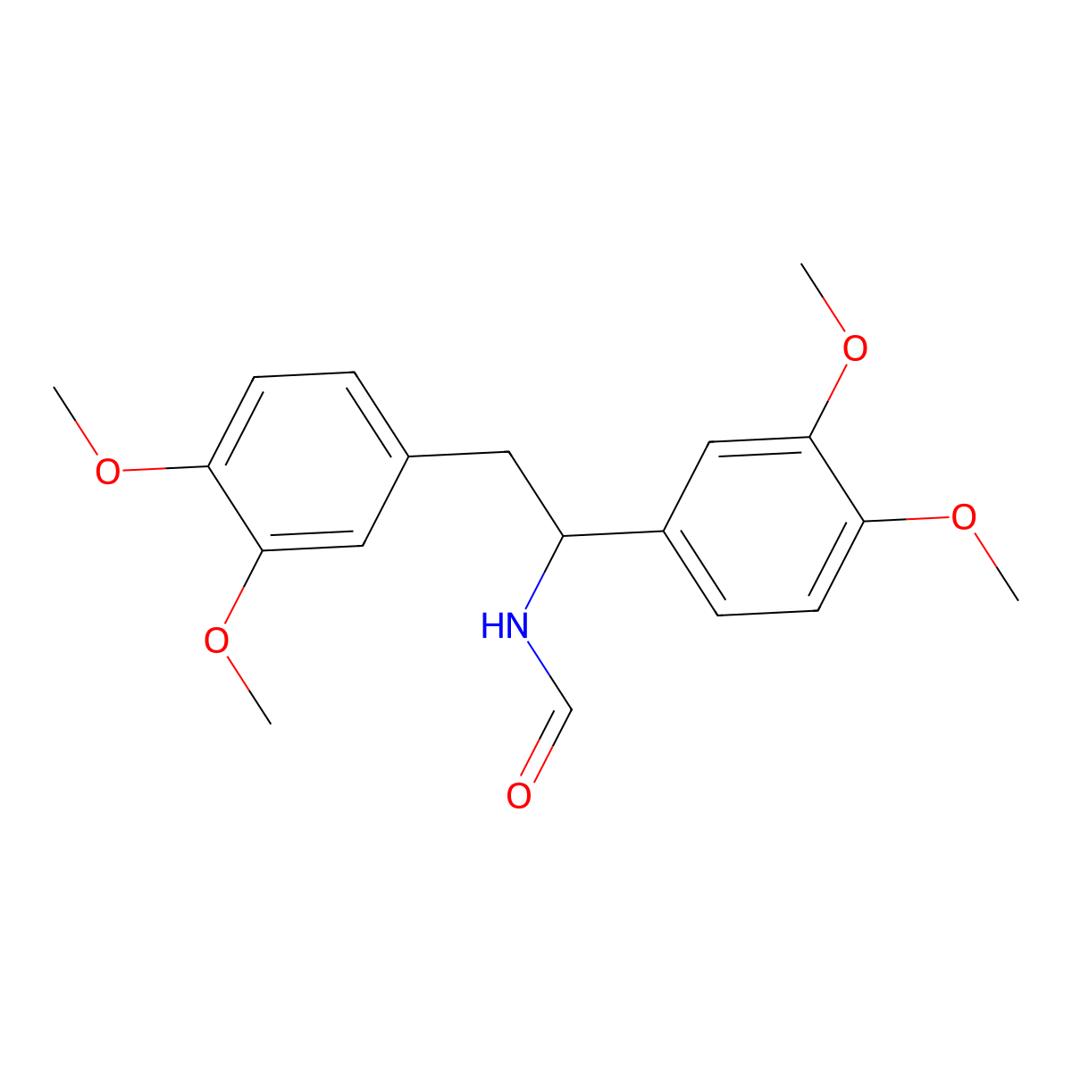1,2-Bis(3,4-dimethoxyphenyl)ethylformamide molecular structure, CAS 76306-70-2