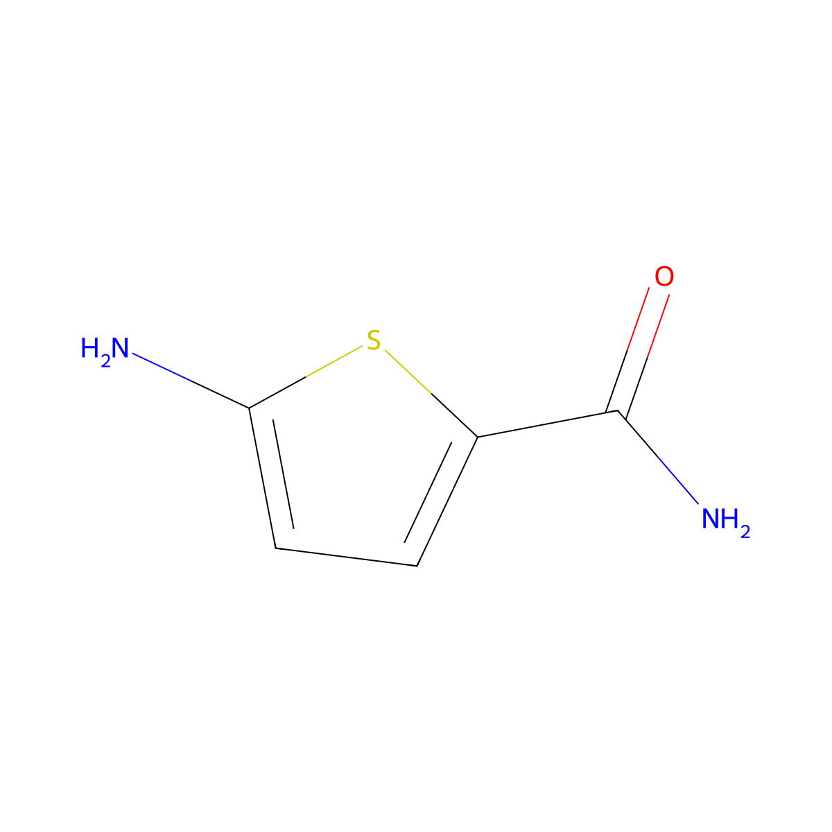 5-Aminothiophene-2-carboxamide molecular structure, CAS 763068-76-4