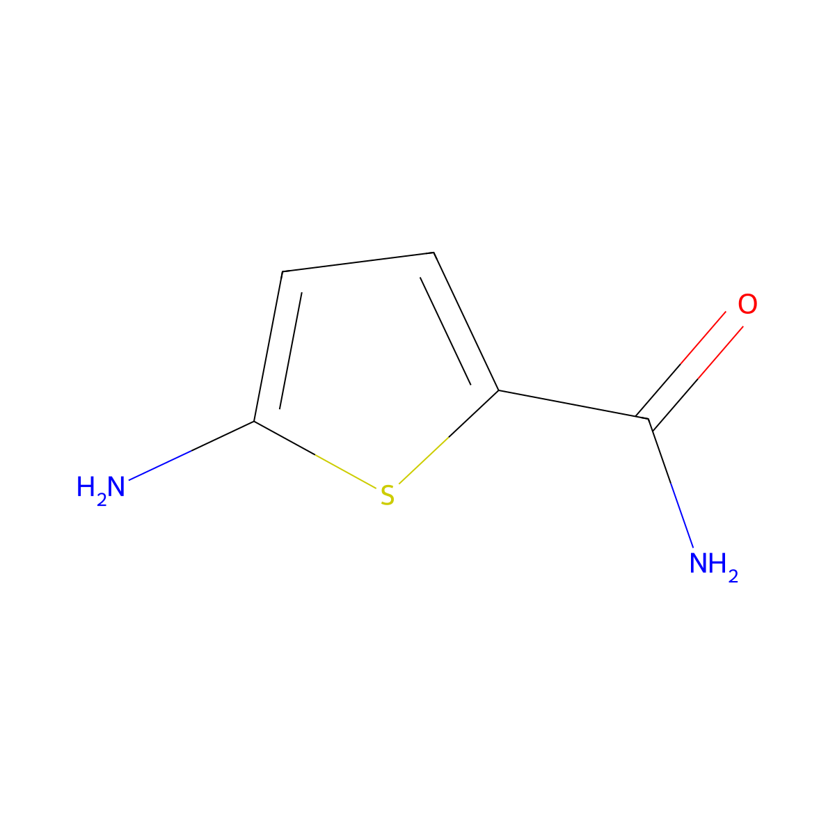 5-Aminothiophene-2-carboxamide molecular structure, CAS 763068-76-4