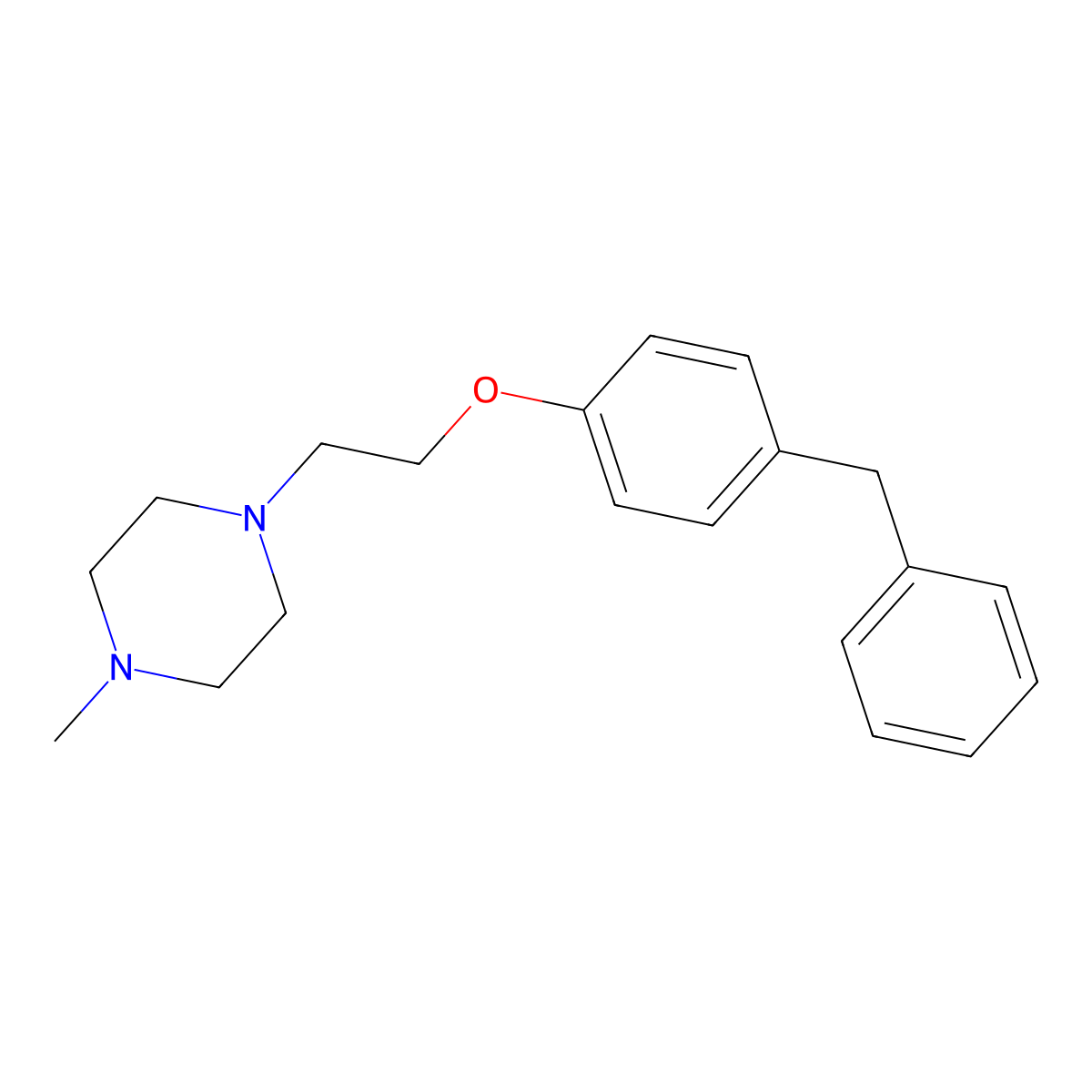 1-[2-(4-Benzylphenoxy)ethyl]-4-methylpiperazine molecular structure, CAS 763070-92-4