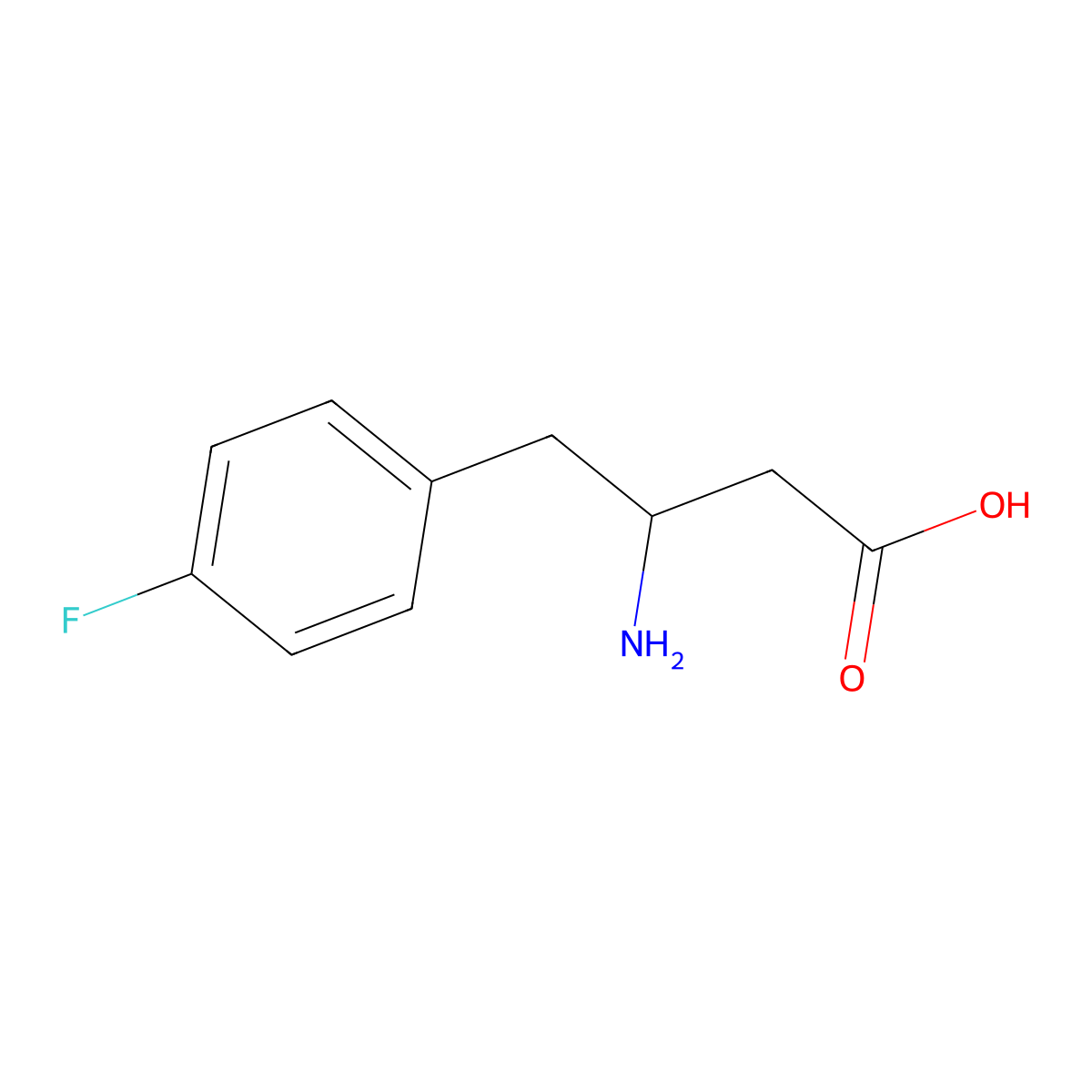 (3R)-3-amino-4-(4-fluorophenyl)butanoic acid molecular structure, CAS 763073-51-4