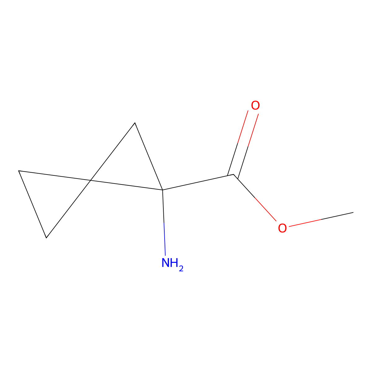 Methyl 1-aminospiro[2.2]pentane-1-carboxylate molecular structure, CAS 763077-20-9