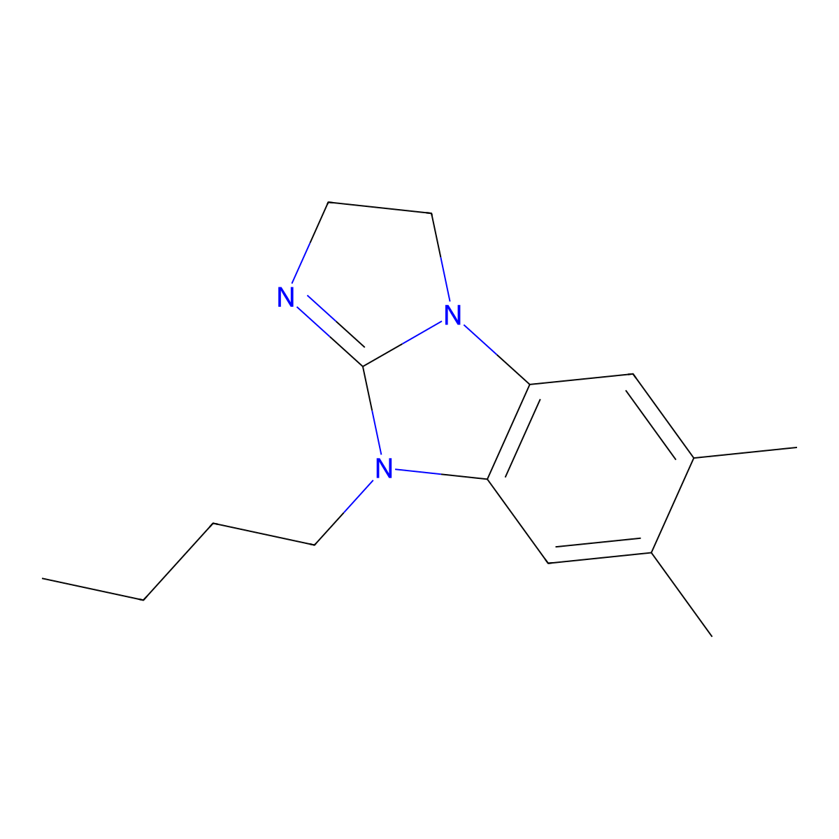 9-butyl-6,7-dimethyl-2,9-dihydro-3H-imidazo[1,2-a]benzimidazole molecular structure, CAS 763077-56-1