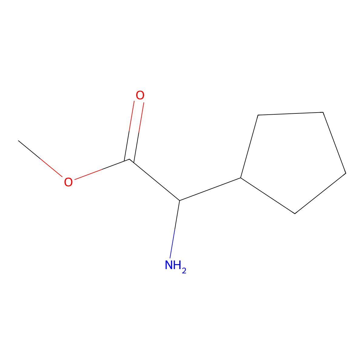 Methyl 2-amino-2-cyclopentylacetate molecular structure, CAS 763078-53-1