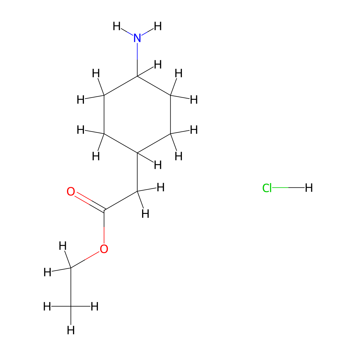 Ethyl trans-2-(4-Aminocyclohexyl)acetate Hydrochloride molecular structure, CAS 76308-13-9