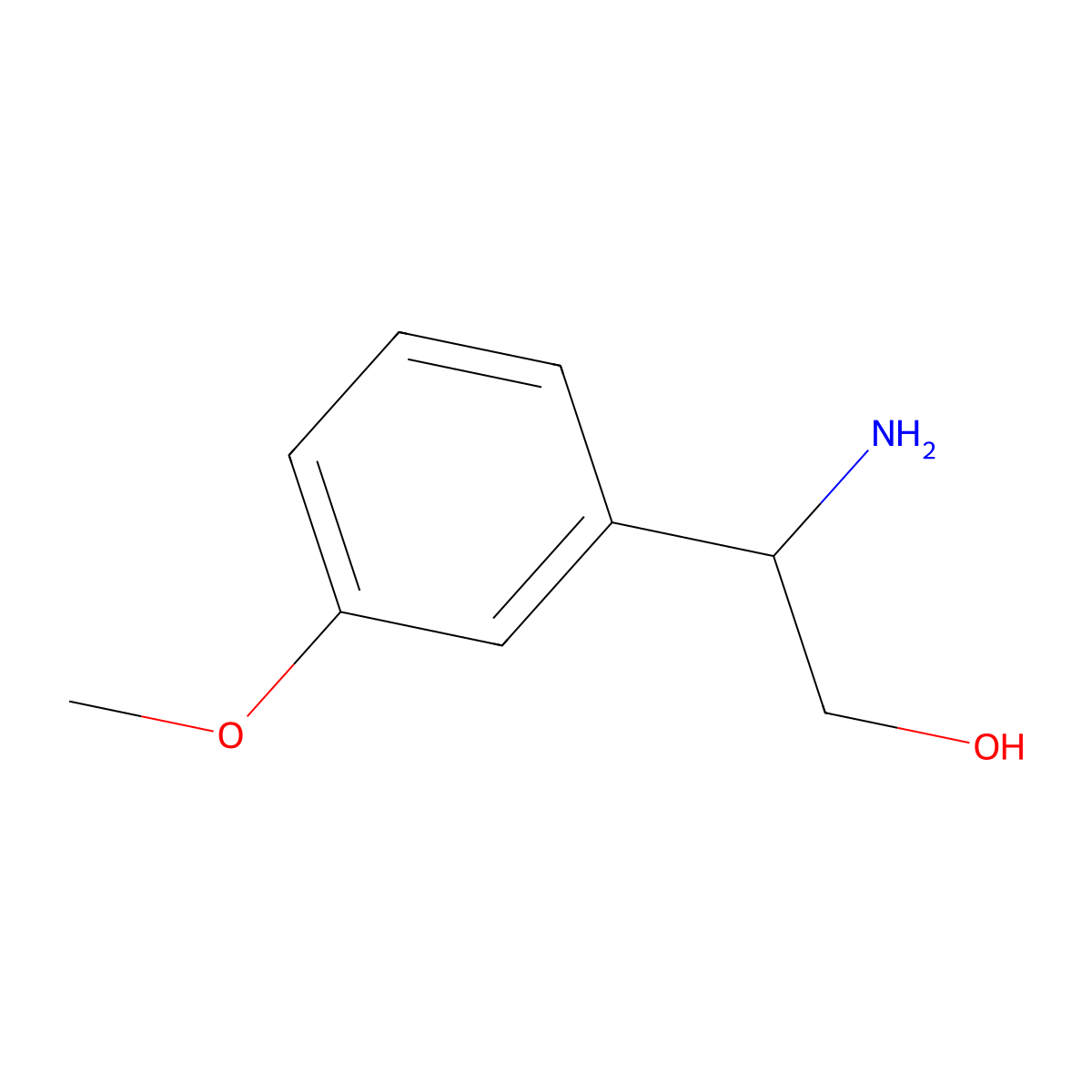 (R)-2-Amino-2-(3-methoxyphenyl)ethanol molecular structure, CAS 763080-04-2