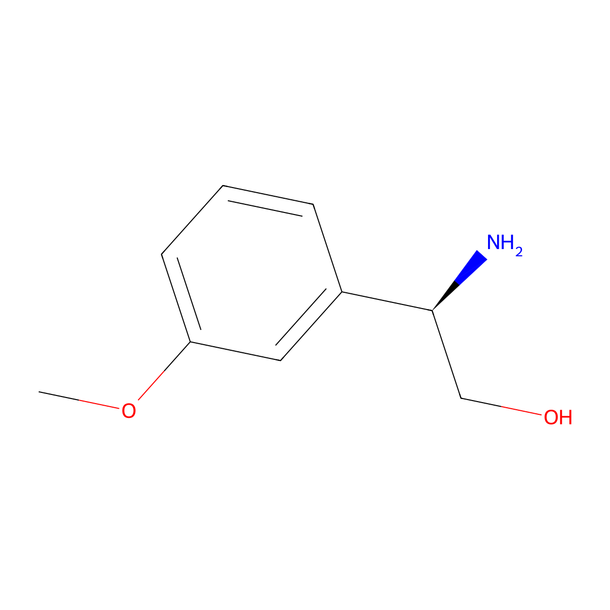 (R)-2-Amino-2-(3-methoxyphenyl)ethanol molecular structure, CAS 763080-04-2