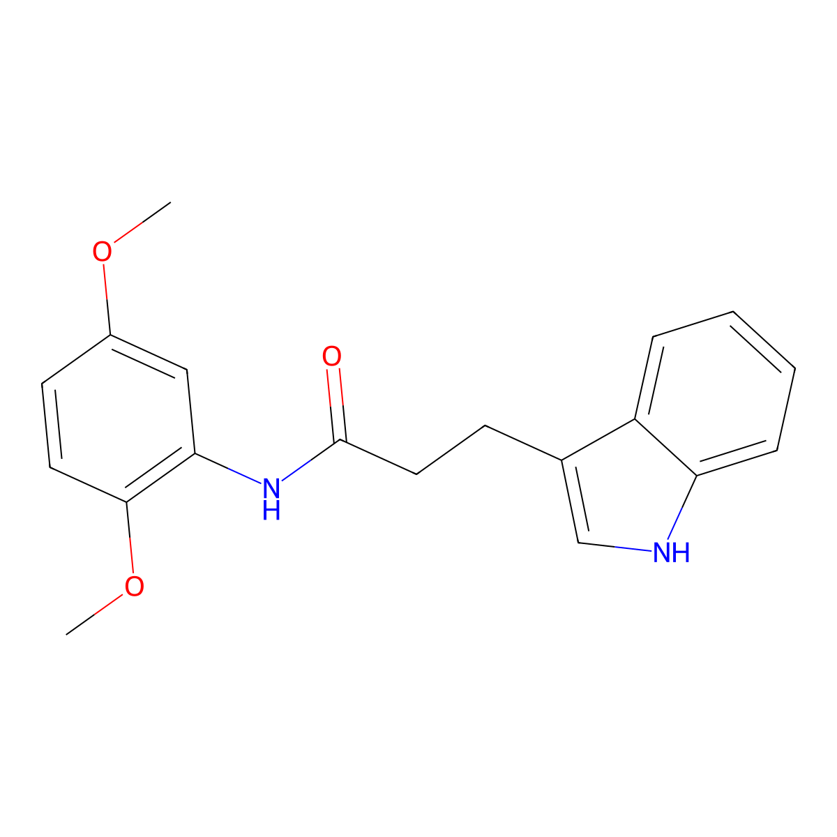 N-(2,5-dimethoxyphenyl)-3-(1H-indol-3-yl)propanamide molecular structure, CAS 763089-67-4