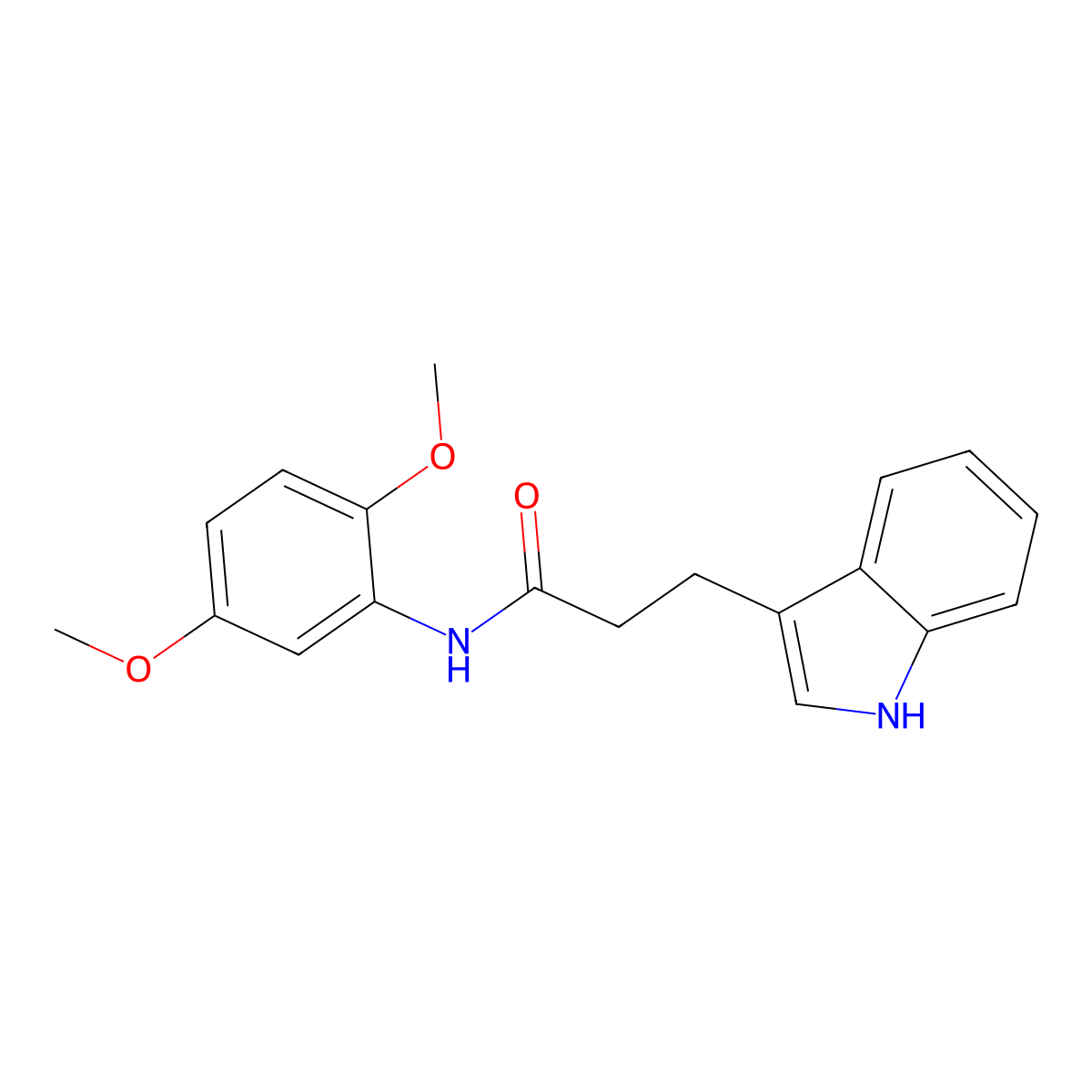N-(2,5-dimethoxyphenyl)-3-(1H-indol-3-yl)propanamide molecular structure, CAS 763089-67-4