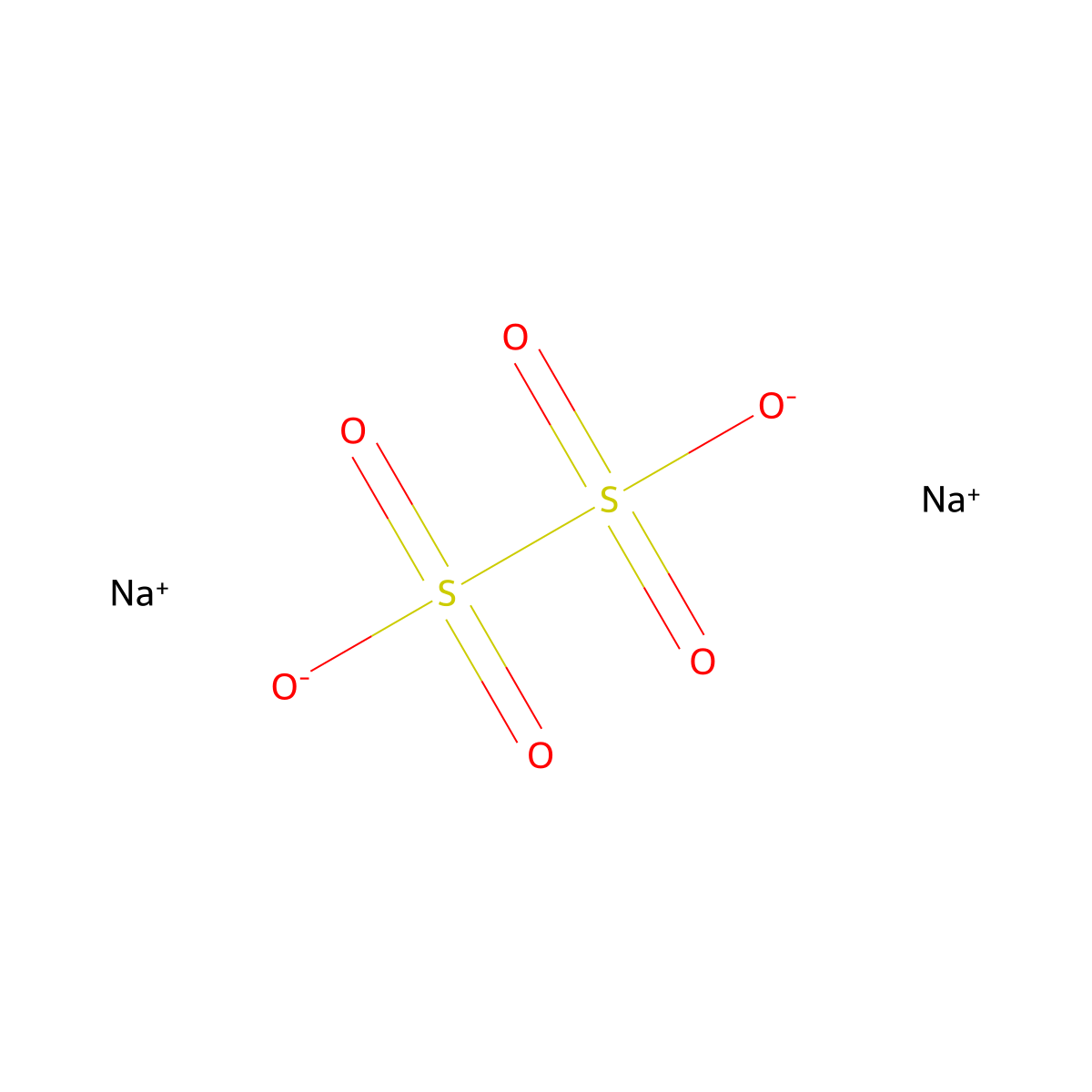 Sodium dithionate molecular structure, CAS 7631-94-9