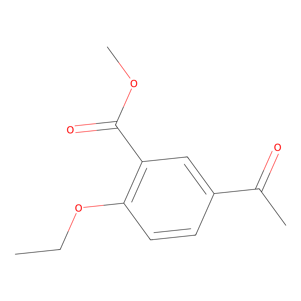 Methyl 5-acetyl-2-ethoxybenzoate molecular structure, CAS 76310-74-2