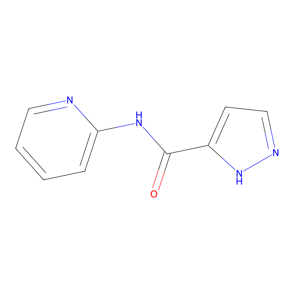 N-(pyridin-2-yl)-1H-pyrazole-3-carboxamide molecular structure, CAS 763107-46-6