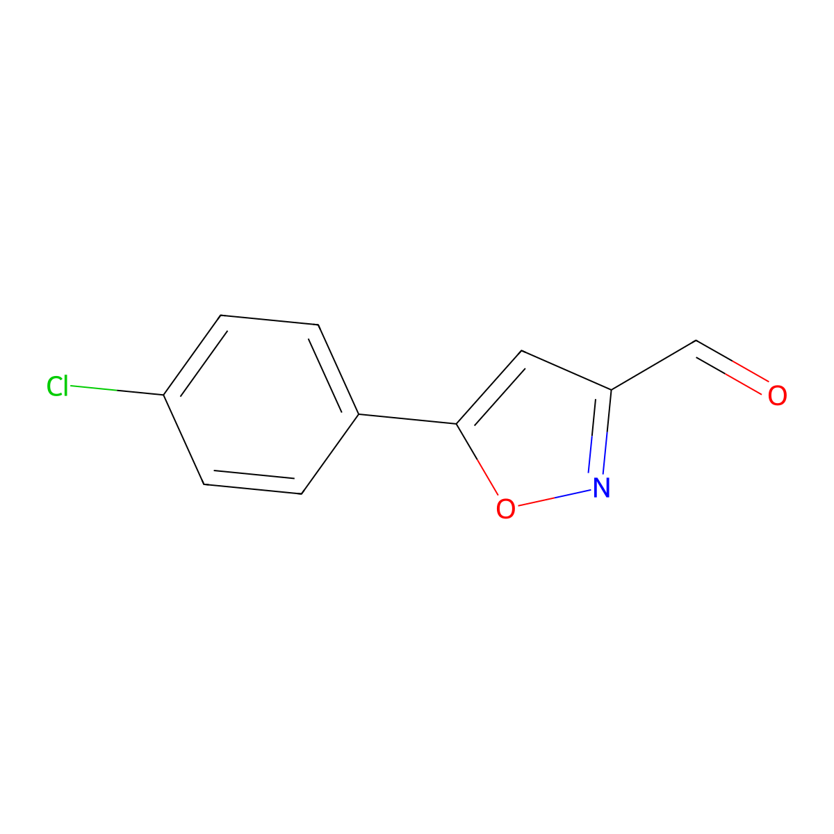 5-(4-Chlorophenyl)-1,2-oxazole-3-carbaldehyde molecular structure, CAS 763109-09-7
