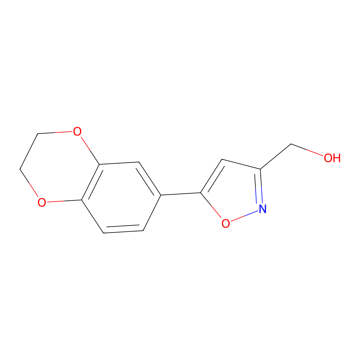 (5-(2,3-Dihydro-1,4-benzodioxin-6-YL)-3-isoxazolyl)methanol molecular structure, CAS 763109-37-1