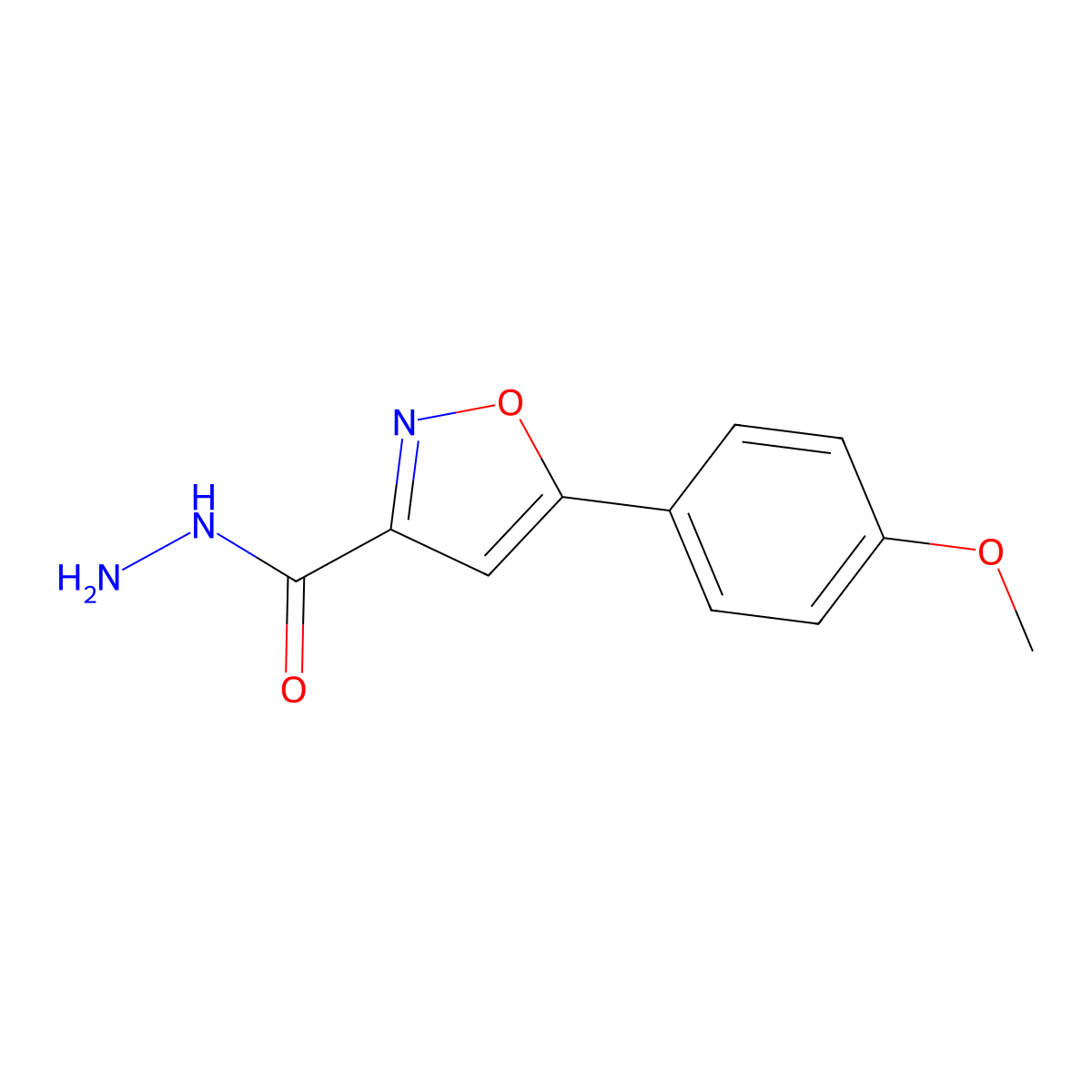 5-(4-Methoxyphenyl)-3-isoxazolecarbohydrazide molecular structure, CAS 763109-56-4