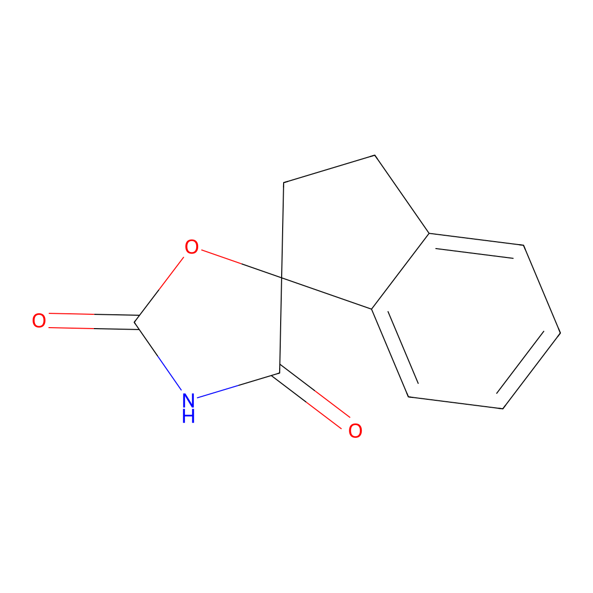 2,3-Dihydrospiro[indene-1,2'-[1,4]oxazolidine]-3',5'-dione molecular structure, CAS 76311-46-1