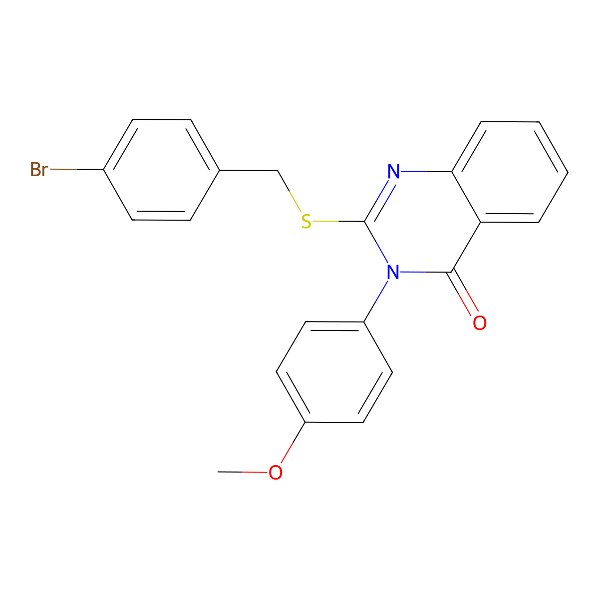 2-((4-Bromobenzyl)thio)-3-(4-methoxyphenyl)-4(3H)-quinazolinone molecular structure, CAS 763111-44-0