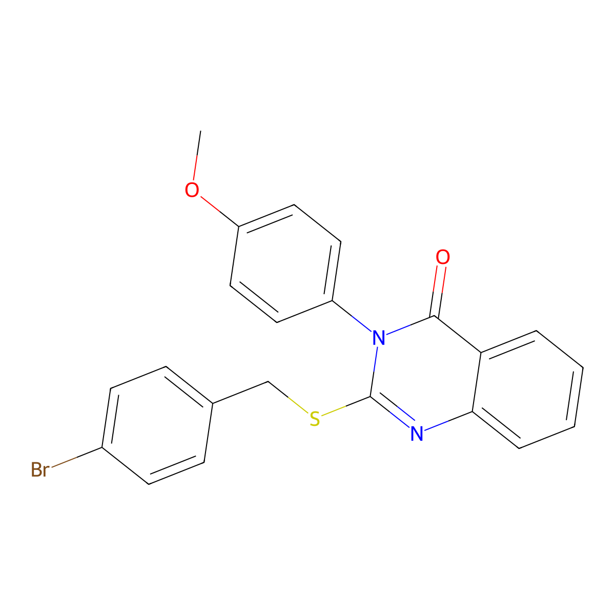 2-((4-Bromobenzyl)thio)-3-(4-methoxyphenyl)-4(3H)-quinazolinone molecular structure, CAS 763111-44-0