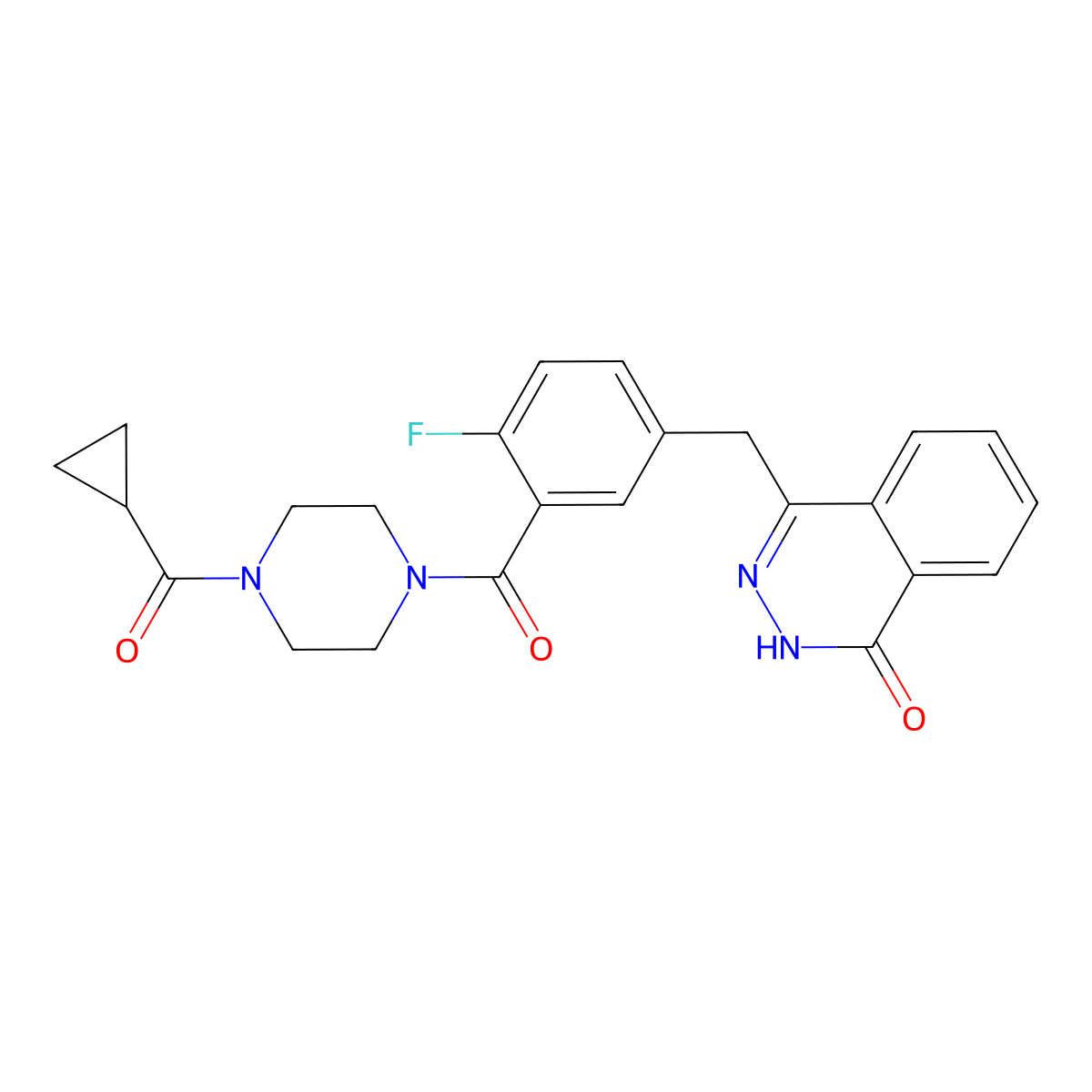 Olaparib molecular structure, CAS 763113-22-0