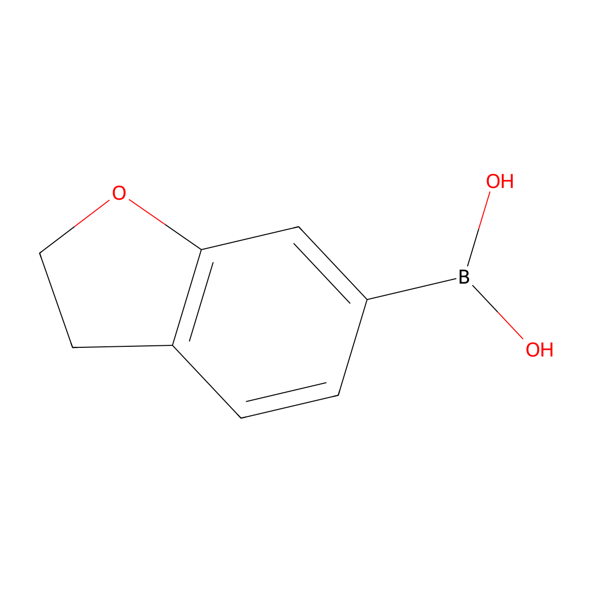 (2,3-Dihydro-1-benzofuran-6-yl)boronic acid molecular structure, CAS 763120-44-1
