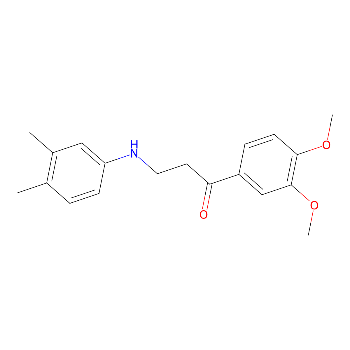 1-(3,4-Dimethoxyphenyl)-3-(3,4-dimethylanilino)-1-propanone molecular structure, CAS 763120-59-8