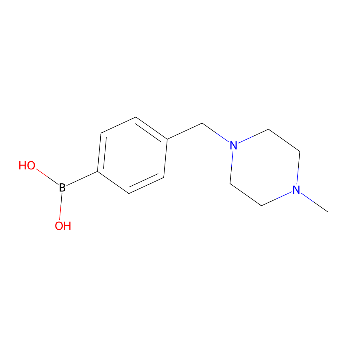 4-((4-Methylpiperazin-1-yl)methyl)phenylboronic acid molecular structure, CAS 763120-62-3