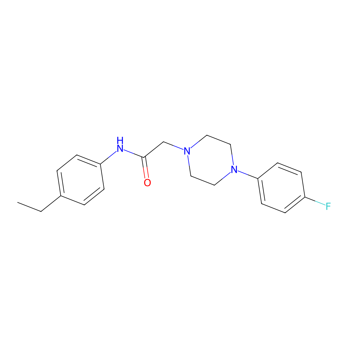 N-(4-Ethylphenyl)-2-(4-(4-fluorophenyl)-1-piperazinyl)acetamide molecular structure, CAS 763125-61-7