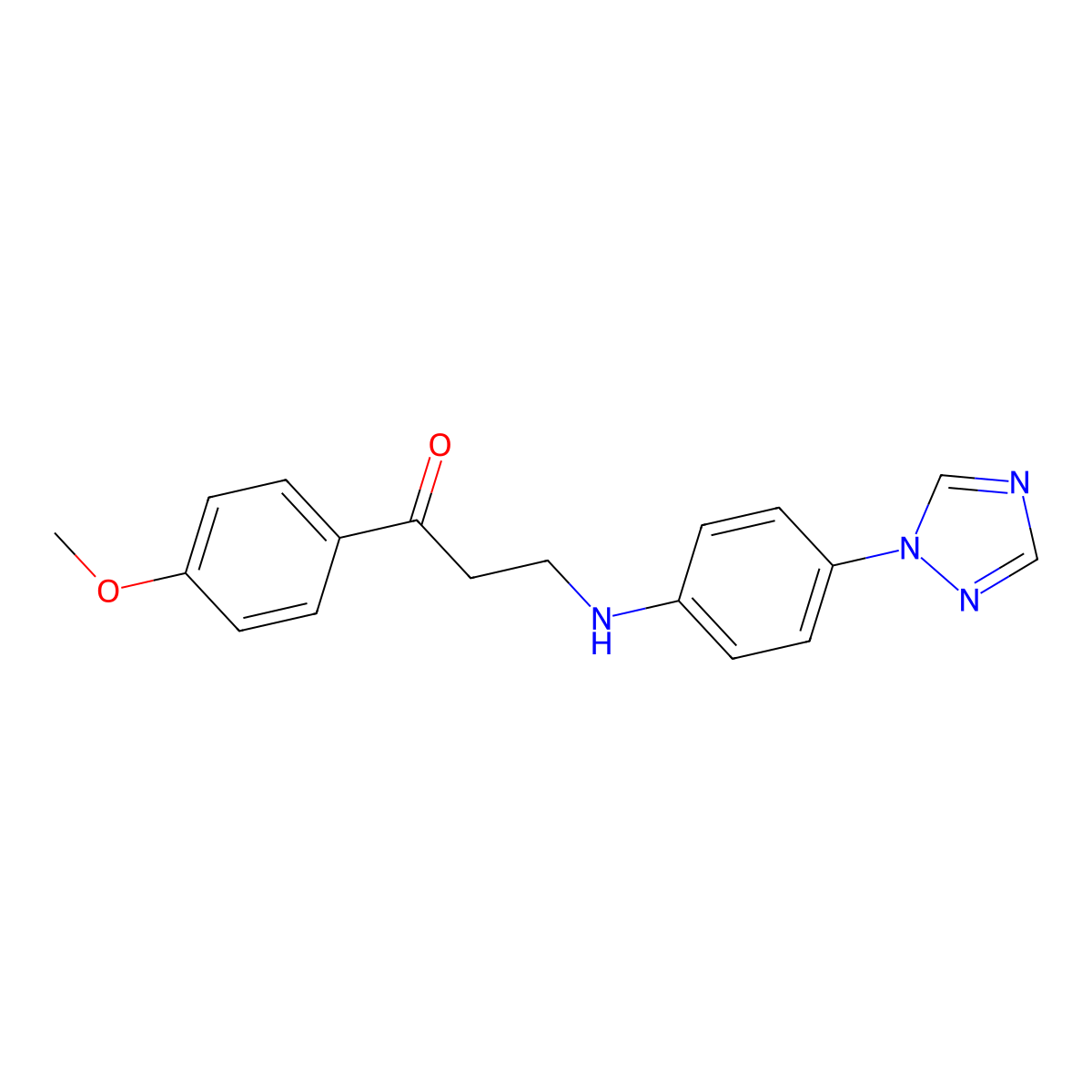 1-(4-methoxyphenyl)-3-[4-(1H-1,2,4-triazol-1-yl)anilino]-1-propanone molecular structure, CAS 763126-06-3