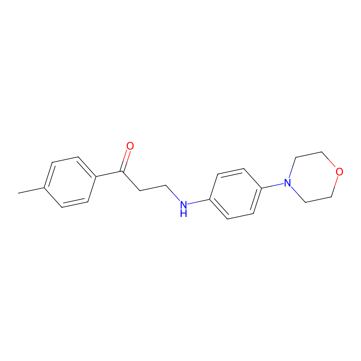 1-(4-Methylphenyl)-3-(4-(4-morpholinyl)anilino)-1-propanone molecular structure, CAS 763126-07-4