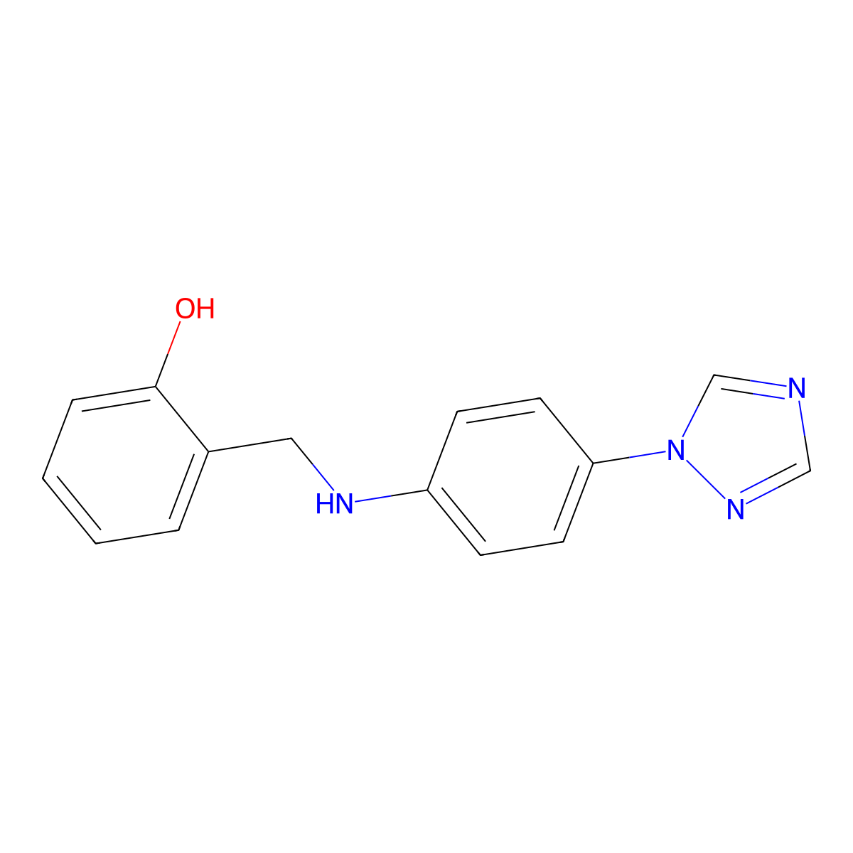 2-((4-(1H-1,2,4-Triazol-1-YL)anilino)methyl)phenol molecular structure, CAS 763126-18-7