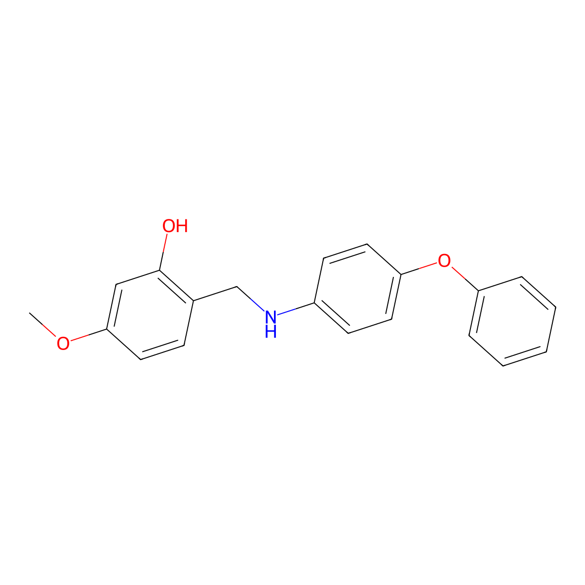 5-Methoxy-2-[(4-phenoxyanilino)methyl]benzenol molecular structure, CAS 763130-57-0