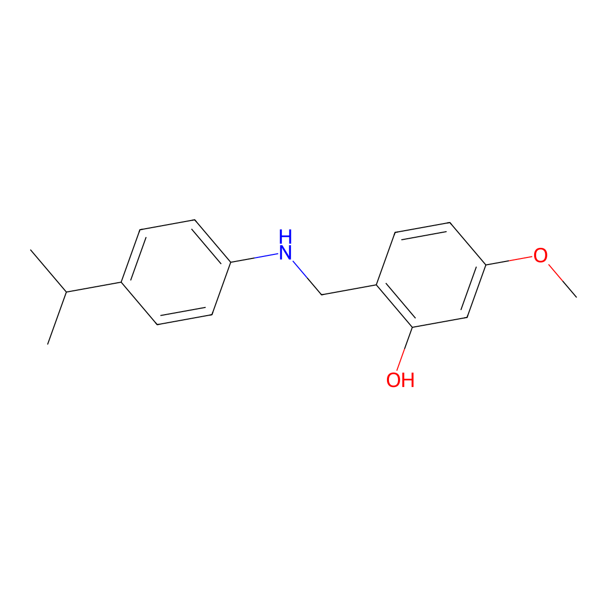 2-((4-Isopropylanilino)methyl)-5-methoxyphenol molecular structure, CAS 763130-63-8